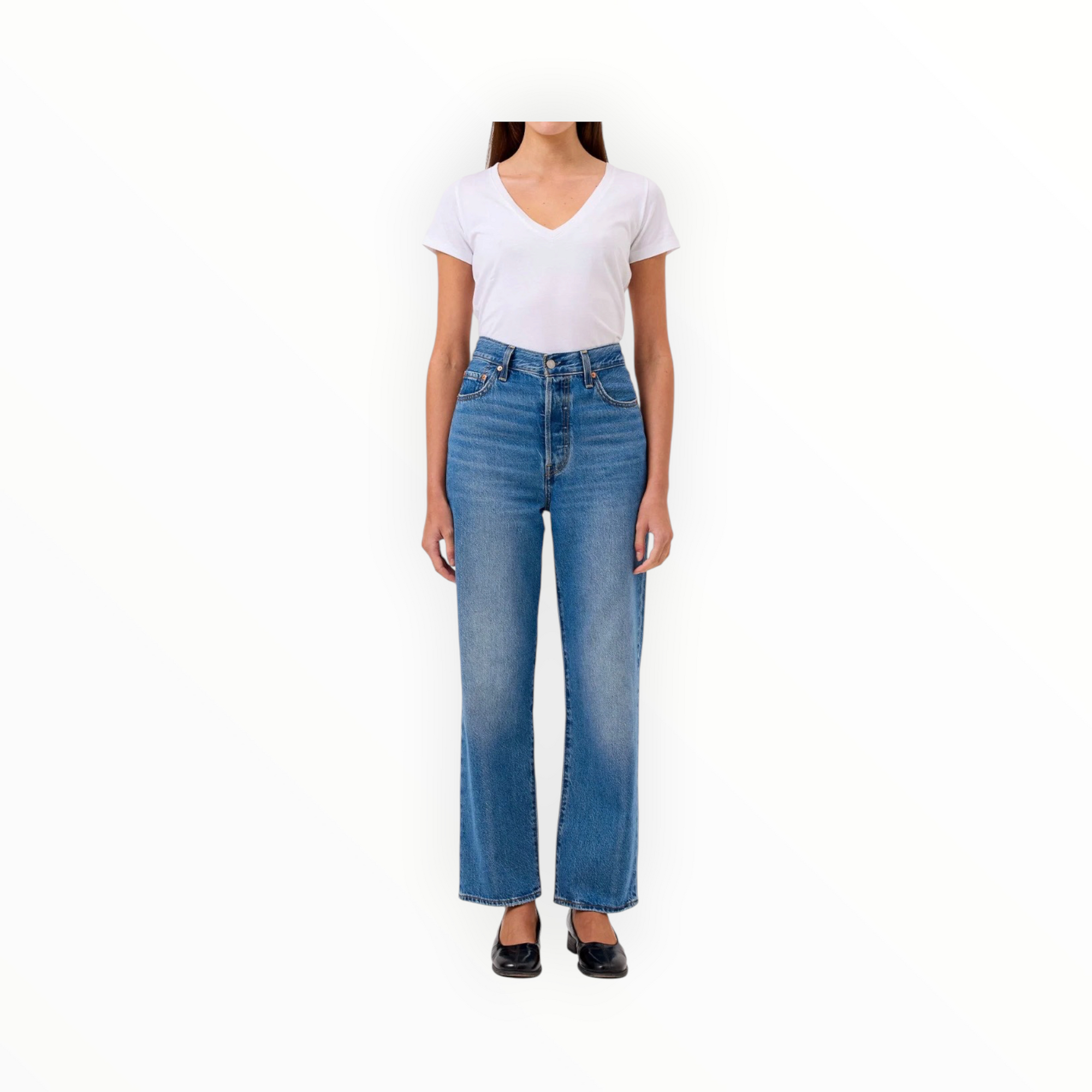 Goldie LeWinter Cleo V Neck Tee - White