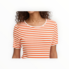ICHI Cella Stripe T-Shirt - Fiesta
