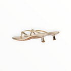 Schutz Carolyn Metallic Leather Sandal - Platinum