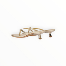 Schutz Carolyn Metallic Leather Sandal - Platinum