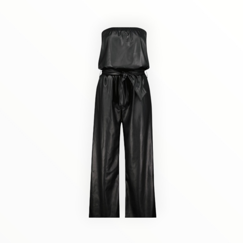 bishop + young Glam Slam Vegan Leather Jumpsuit - Black