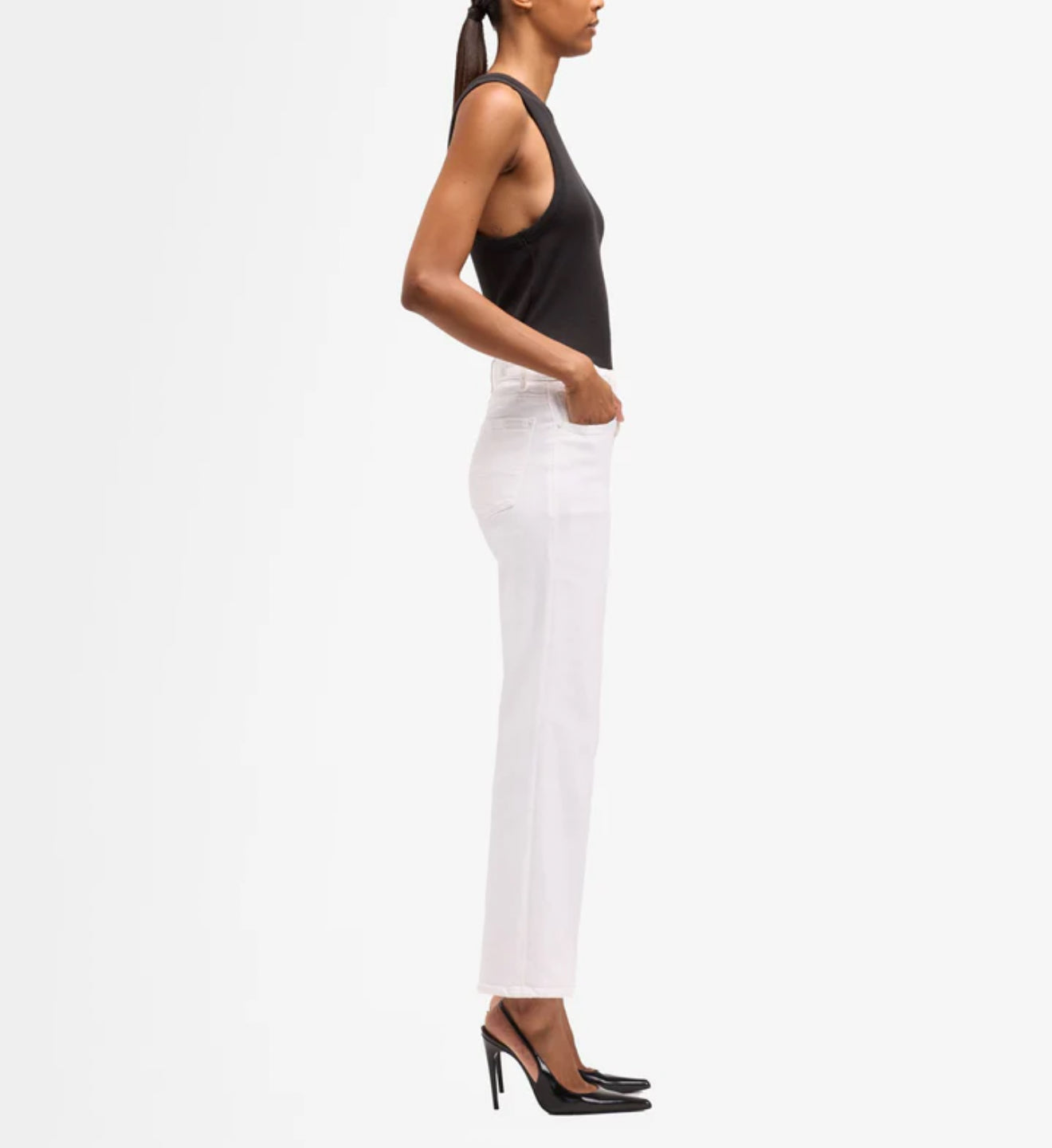 7 For All Mankind Luxe Vintage Calie Straight Ankle - Soleil