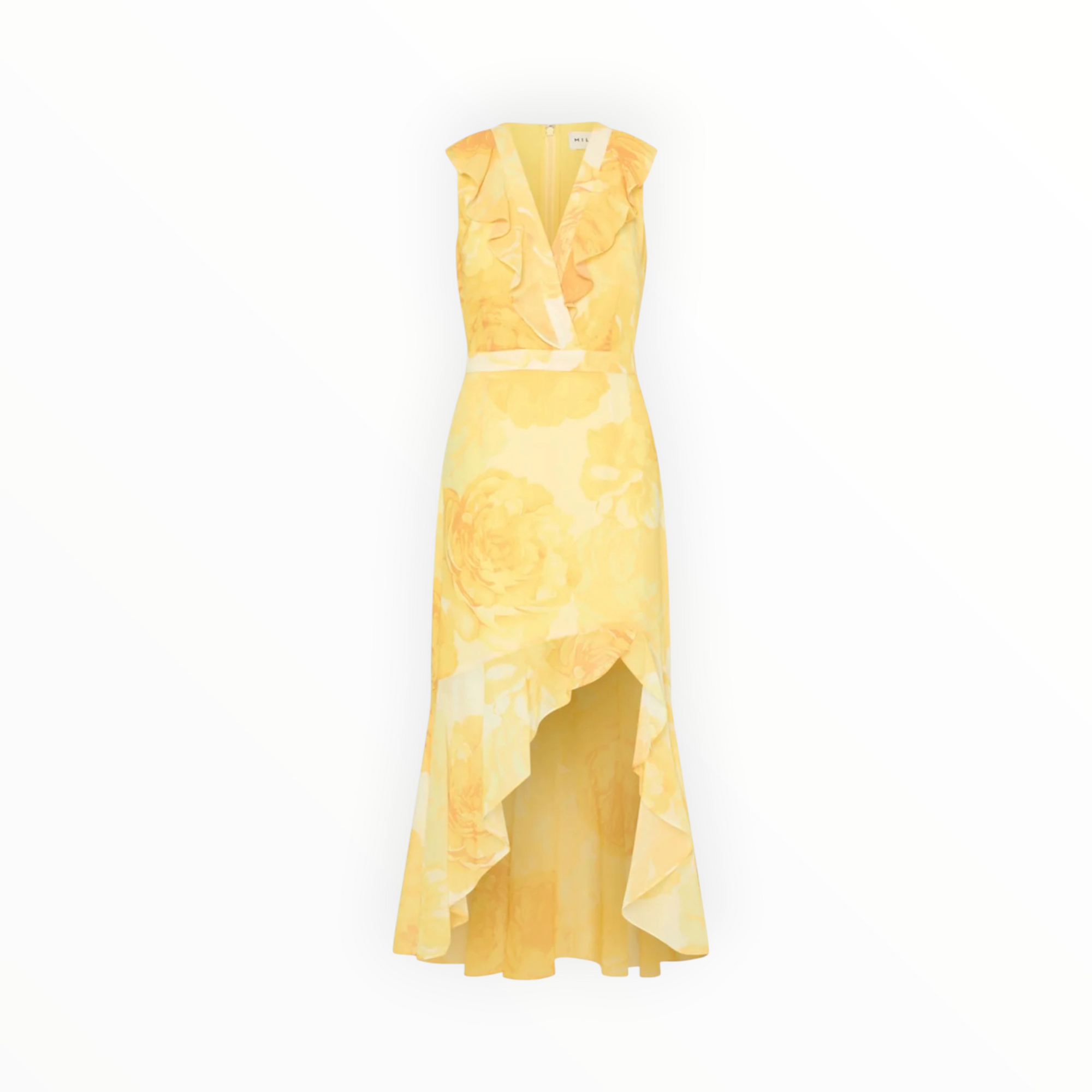 MILLY Nanci Printed Midi Dress - Yellow Multi