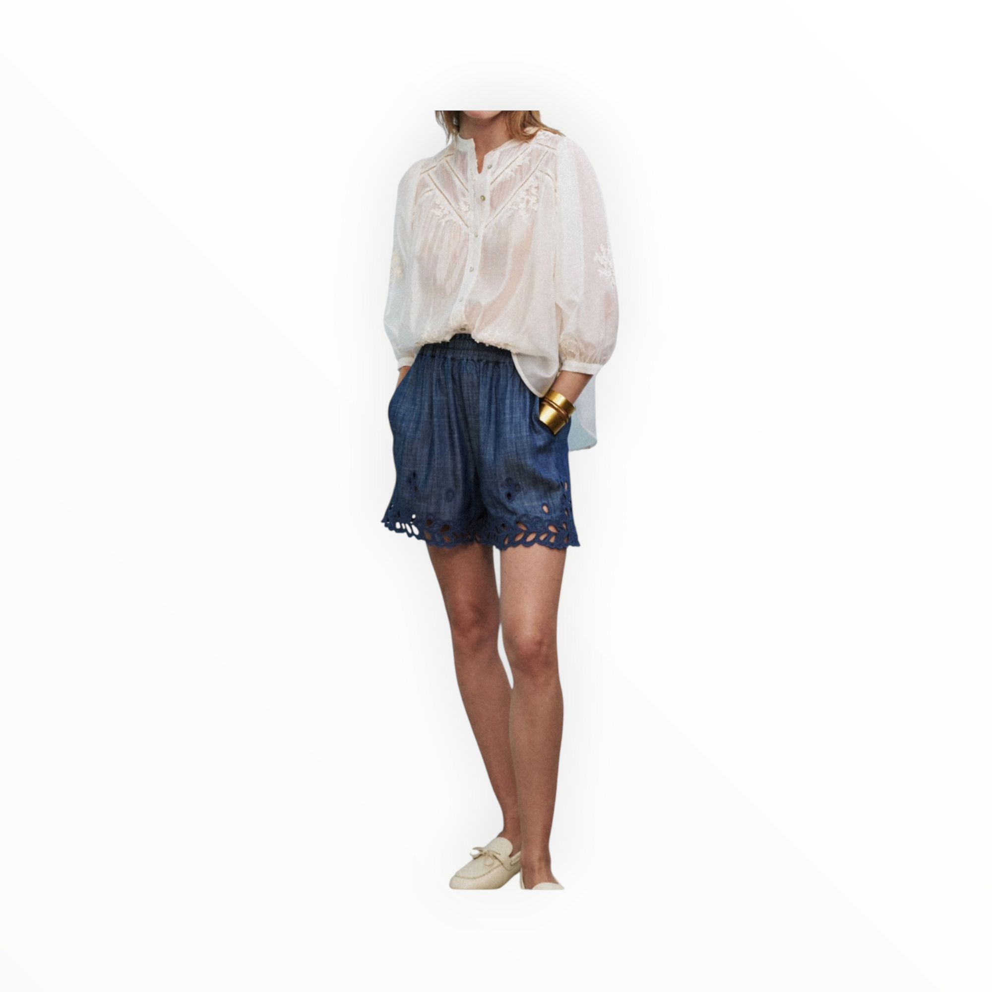 0039 Italy Brenda Shorts - Denim