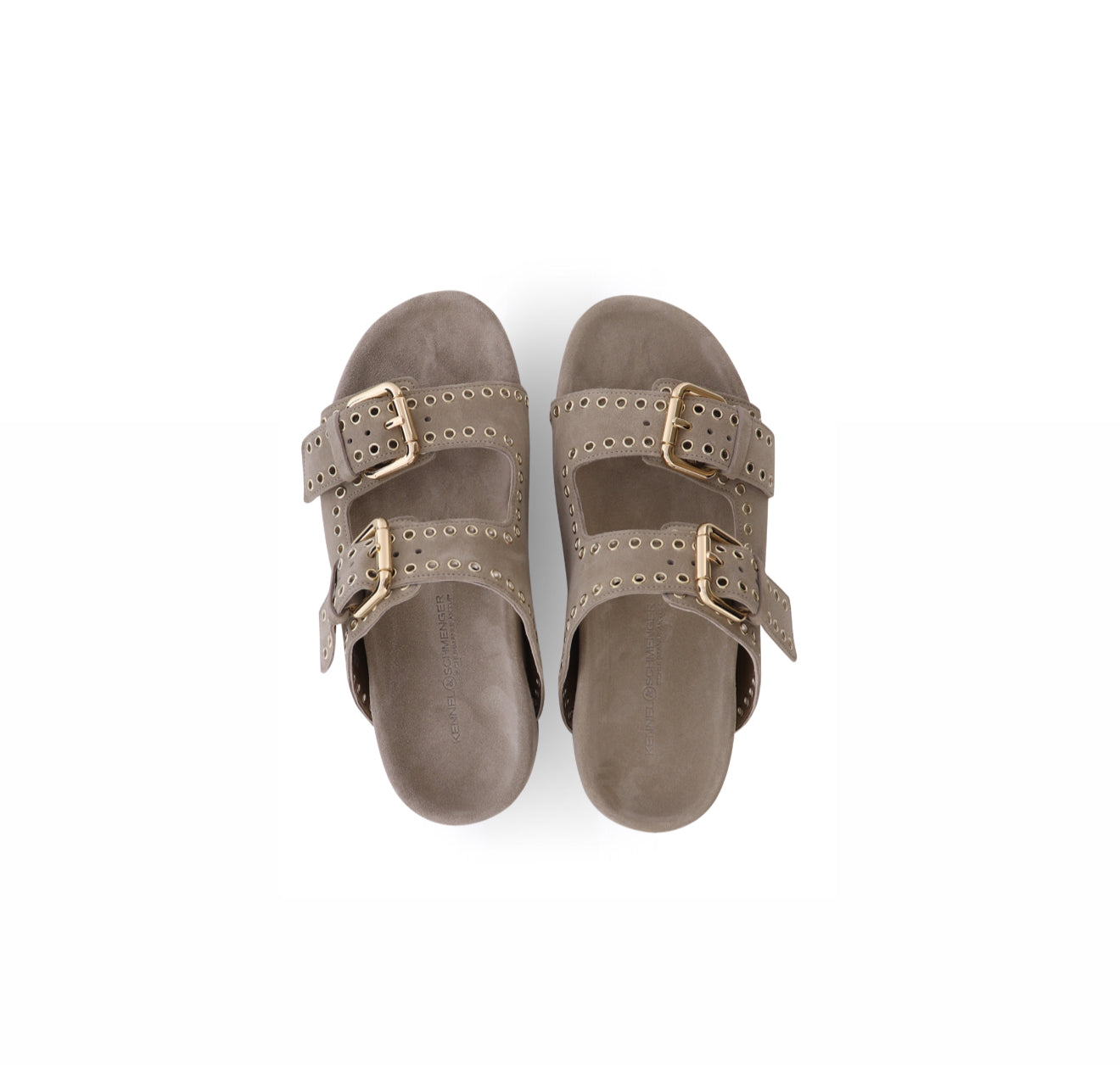 Kennel & Schmenger Platform Buckle Sandal - Gold