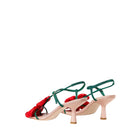 Loeffler Randall Frank Moiré Flower Sandal - Red/Green