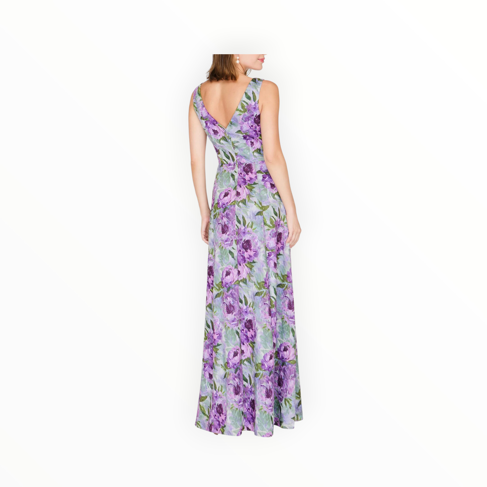 JS Collections Jordana A-Line Gown - Lilac Green