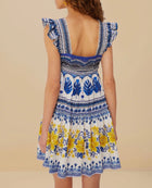 FARM Rio Off-White Zuli Organic Cotton Mini Dress
