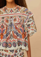 Farm Rio Off-White Boho Glam Lace Blouse