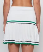 L'Etoile Sport Knife Pleat Knit Skirt - White