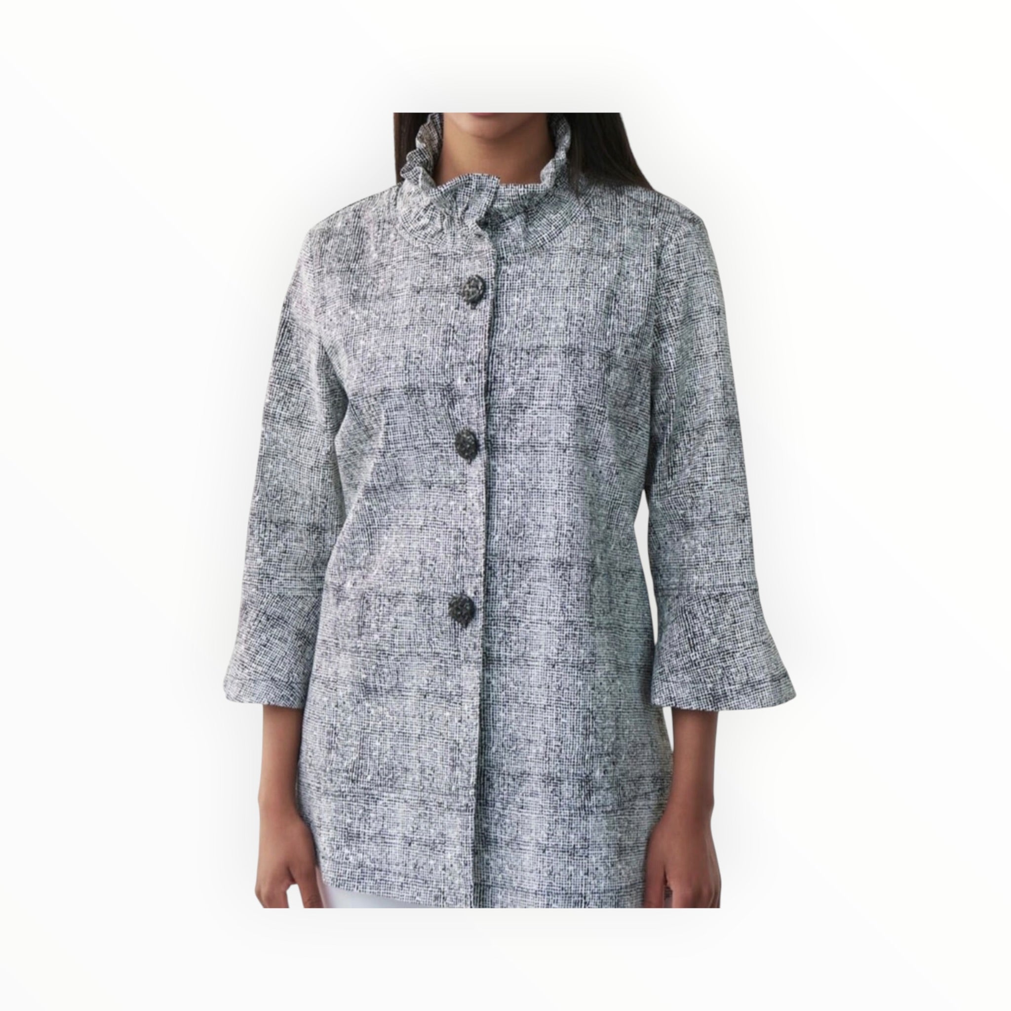 Joseph Ribkoff Graphic Print Blazer - Black/White