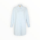 THEO The Label Echo Iris Print Back Shirtdress - Etherlight Bloom