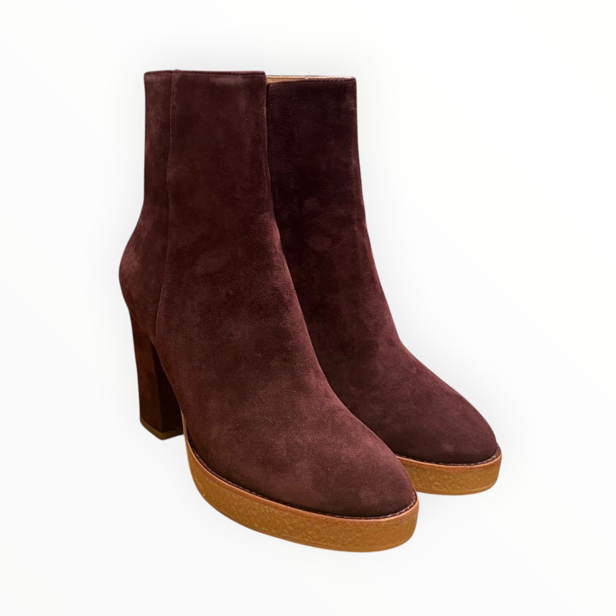 Lola Cruz Platform Ankle Boot - Burgundy