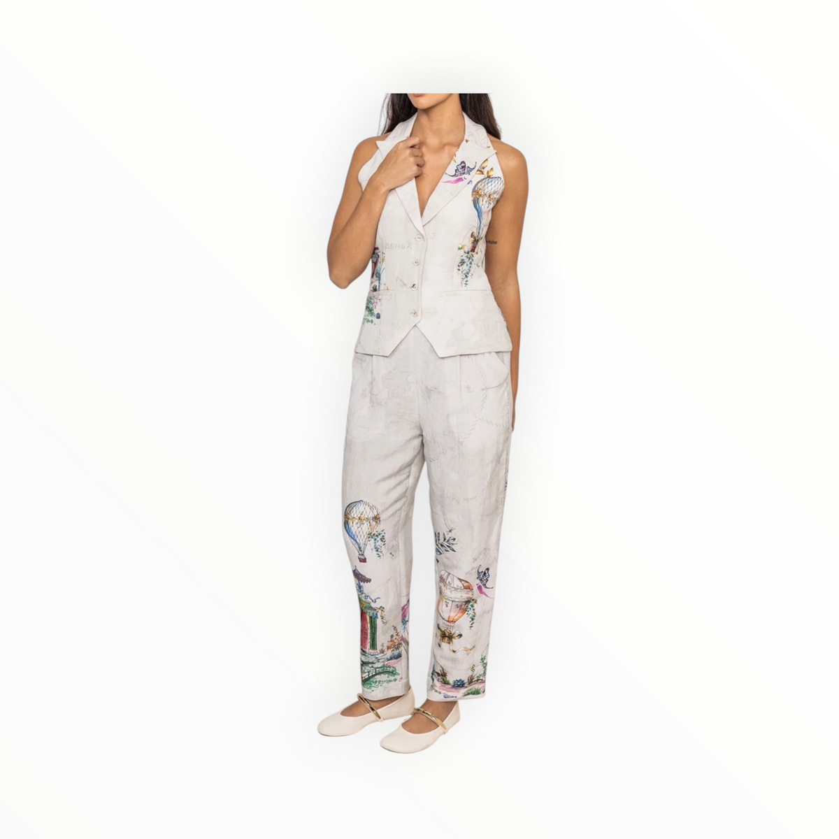 Ranna Gill Kea Halter Waist Coat - Grey