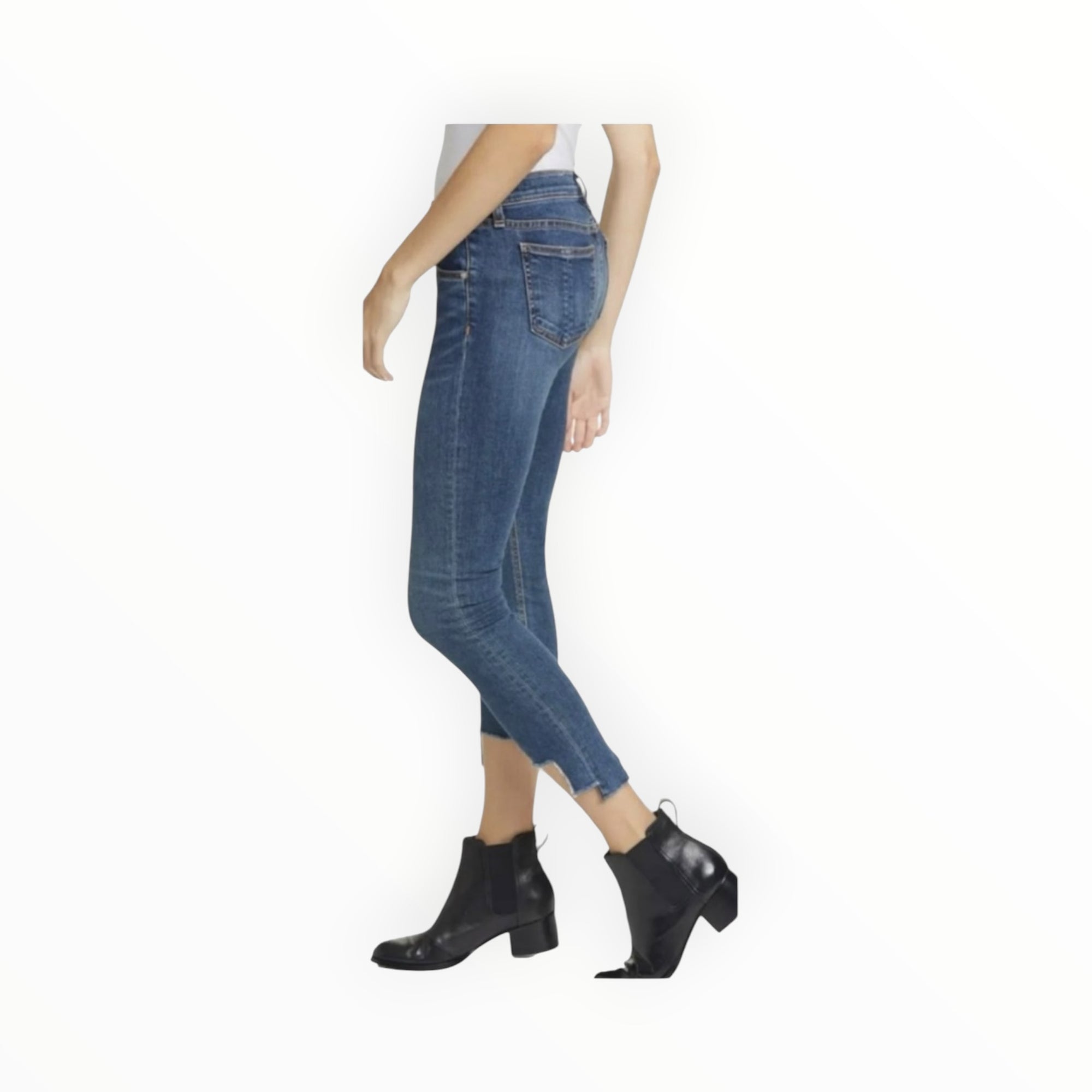 rag & bone Cate Step Hem Ankle Skinny Jeans - Hampton