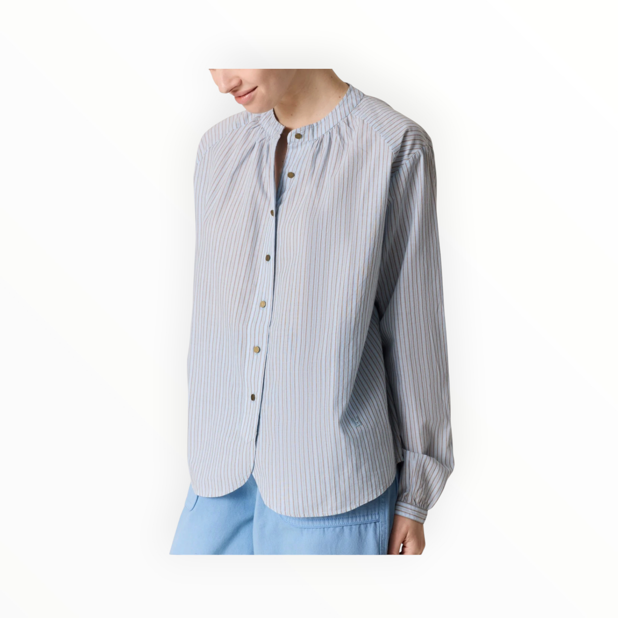 Leone & Harper Cirus Stripe Blouse - Blue