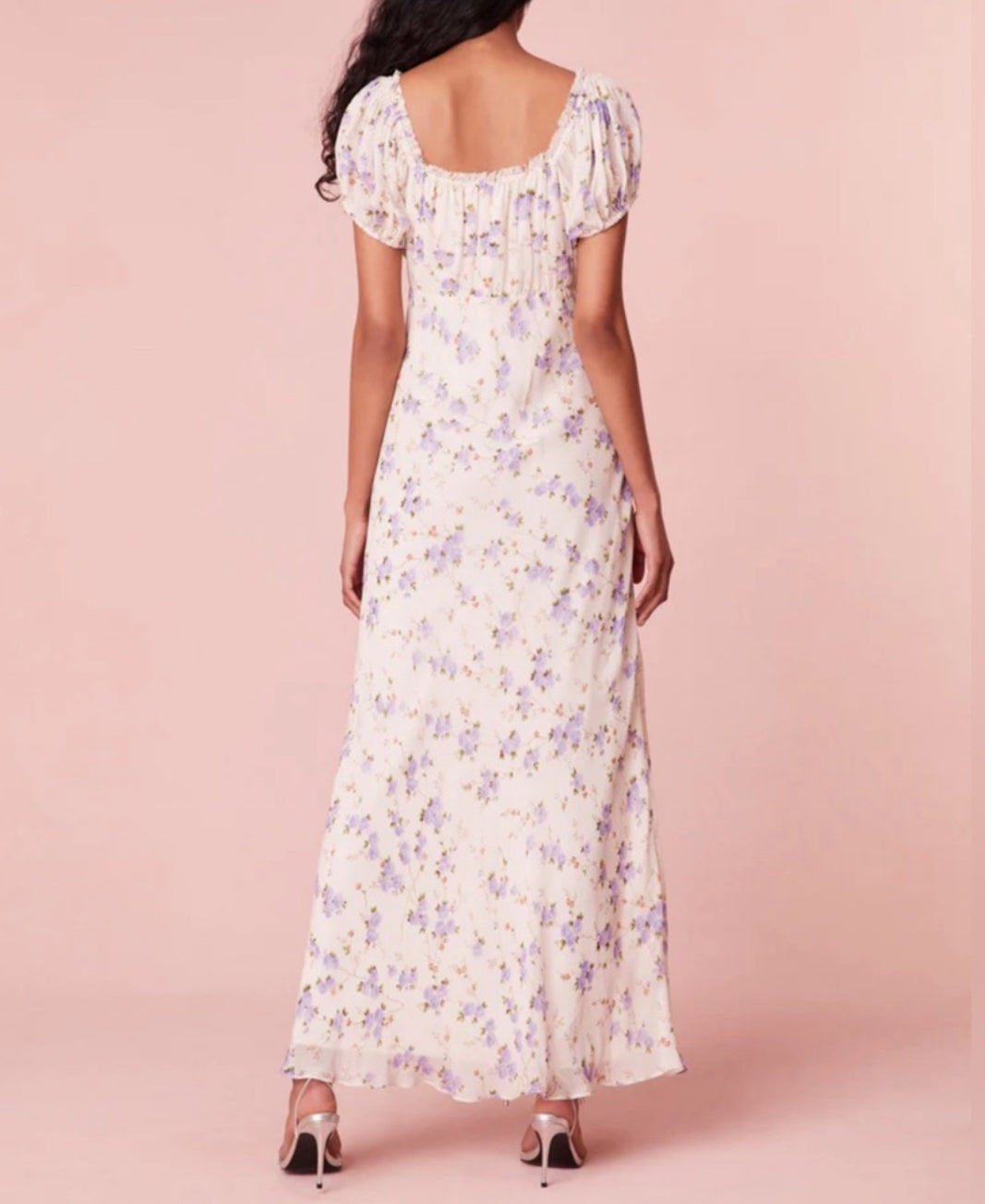 LoveShack Madara Floral Dress - Dusty Lavender