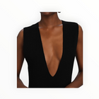 GAUGE81 Cesar V-Neck Rib Knit Midi Dress - Black