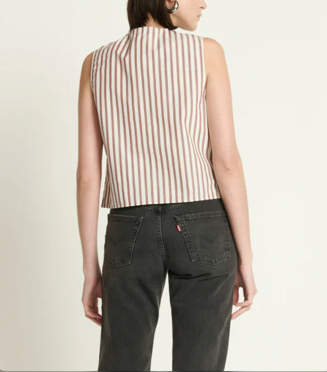 Nation Ltd Mimmi Keyhole Top - Sable Stripe