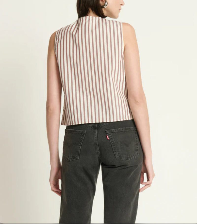 Nation Ltd Mimmi Keyhole Top - Sable Stripe