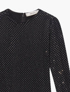 Frame The Rhinestone Jersey Top - Black