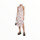 GANNI Floral Silk Blend Halter Neck Top