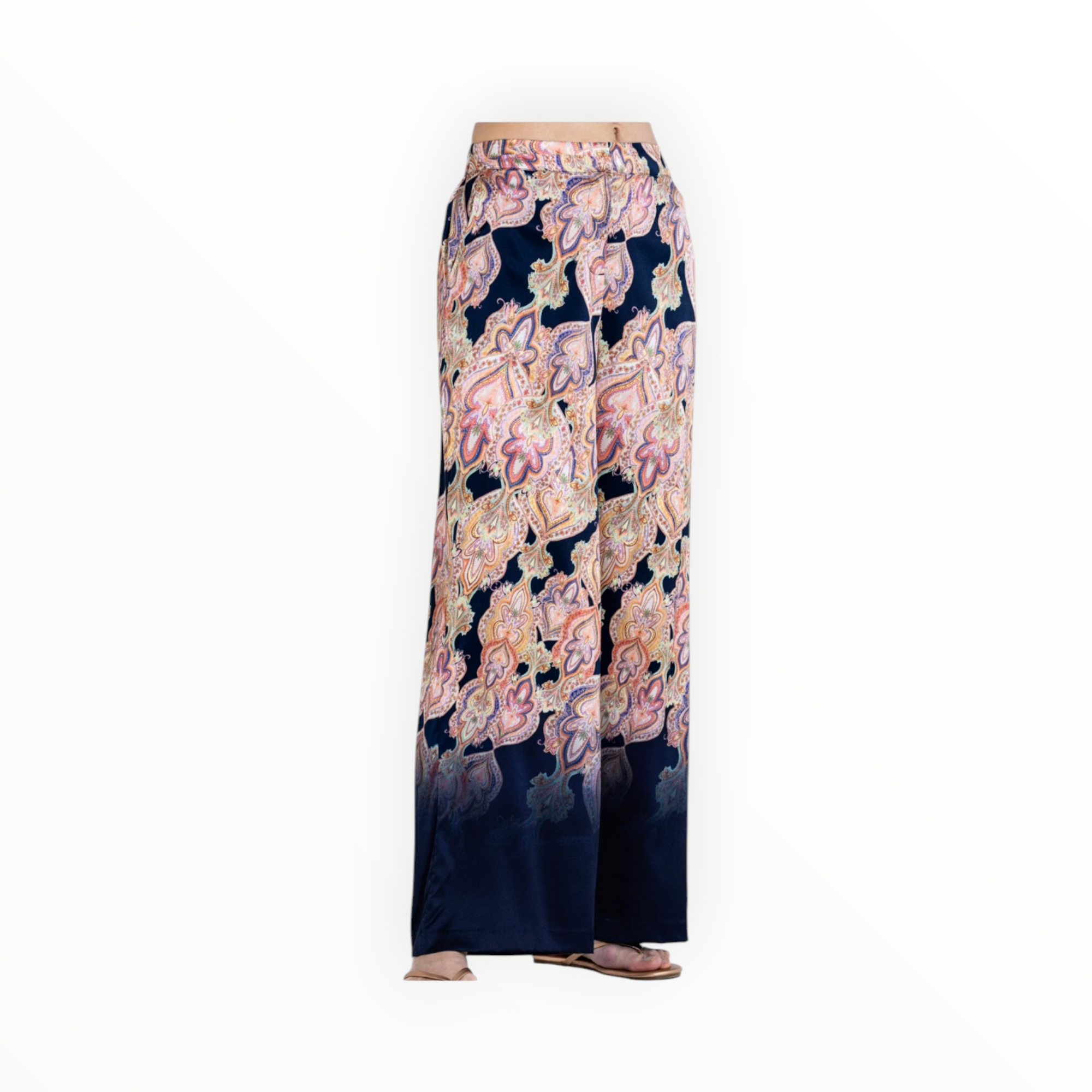 go> BY GOSILK Go Luxe Easy Pant - Patio Paisley Dip Dye Ink Print