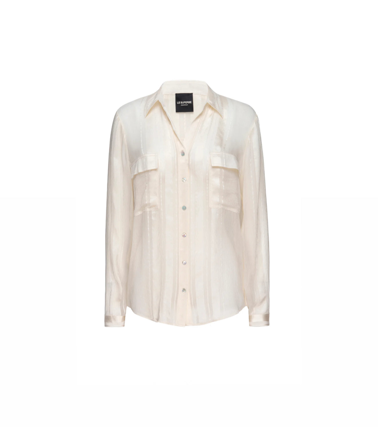 Le Superbe Ribbon Stripe Shirt - Cream