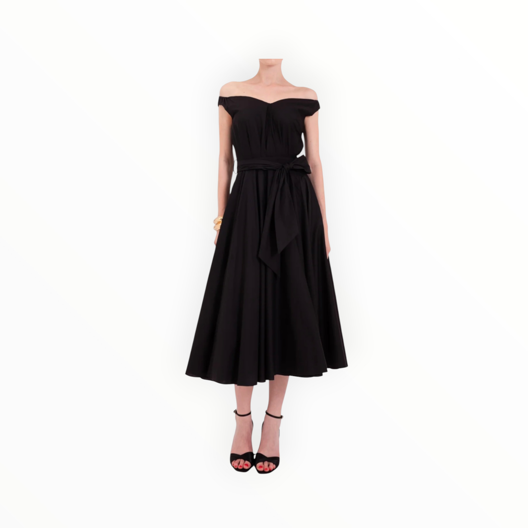 Lavi by Majolavi Sweetheart Neck Dress - Black
