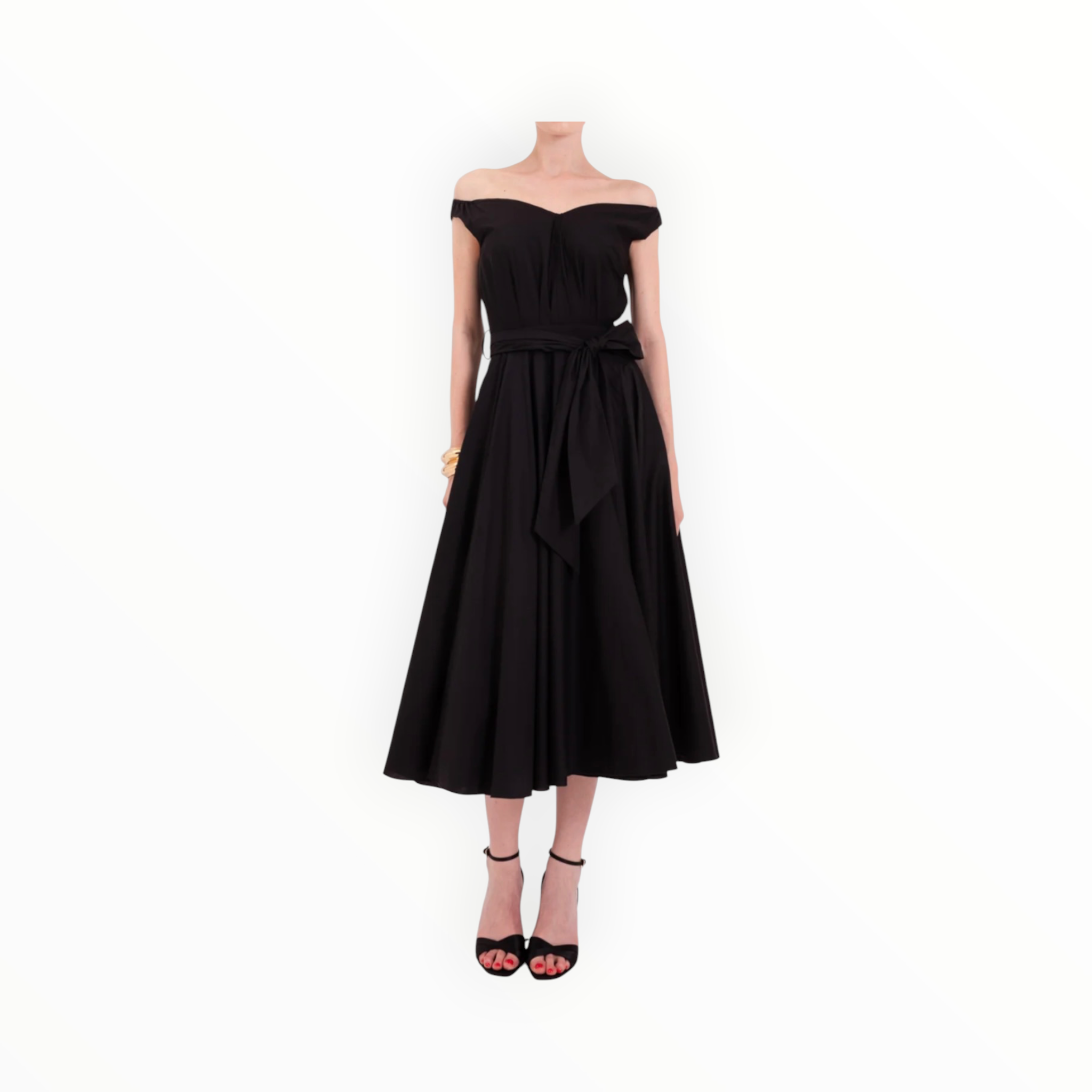 Lavi by Majolavi Sweetheart Neck Dress - Black