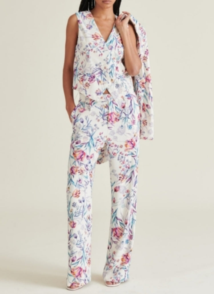 Steve Madden Denia Floral Print Pants - Antique