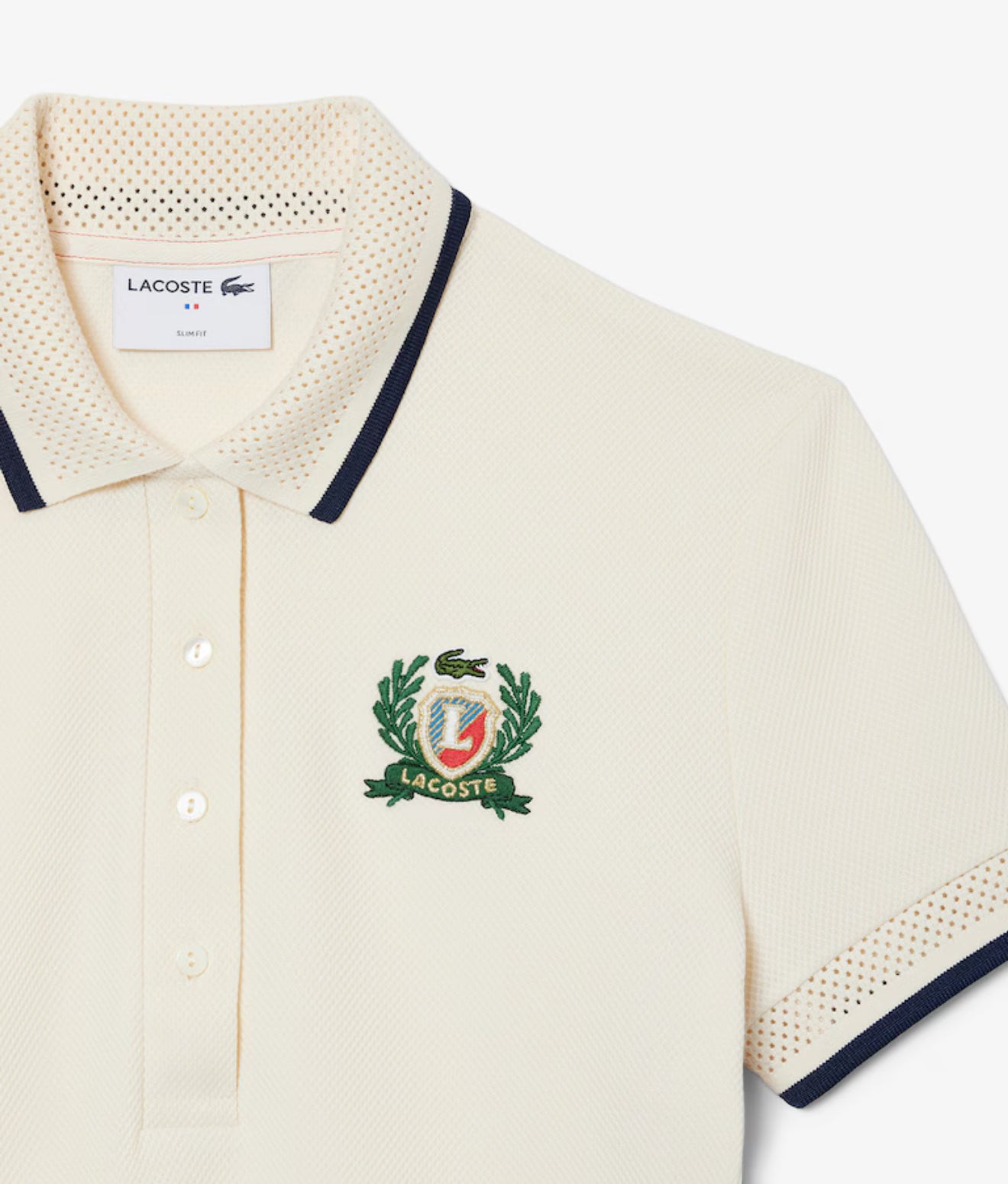 Lacoste Slim Fit Made In France Polo - Cream