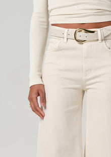Citizens of Humanity Lyra Wide Leg Crop Raw Hem - Almondette