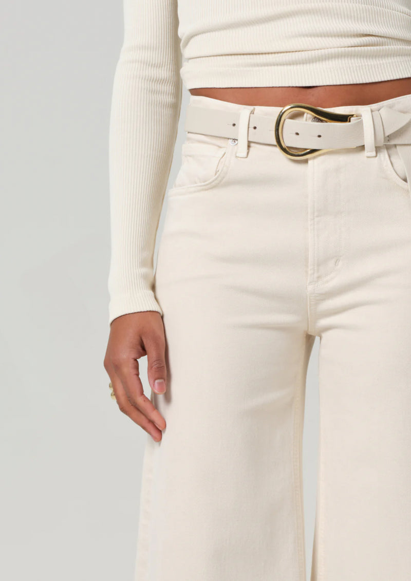 Citizens of Humanity Lyra Wide Leg Crop Raw Hem - Almondette