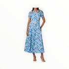 Shoshanna Midnight Preston Dress - Light Blue/Periwinkle/Slate