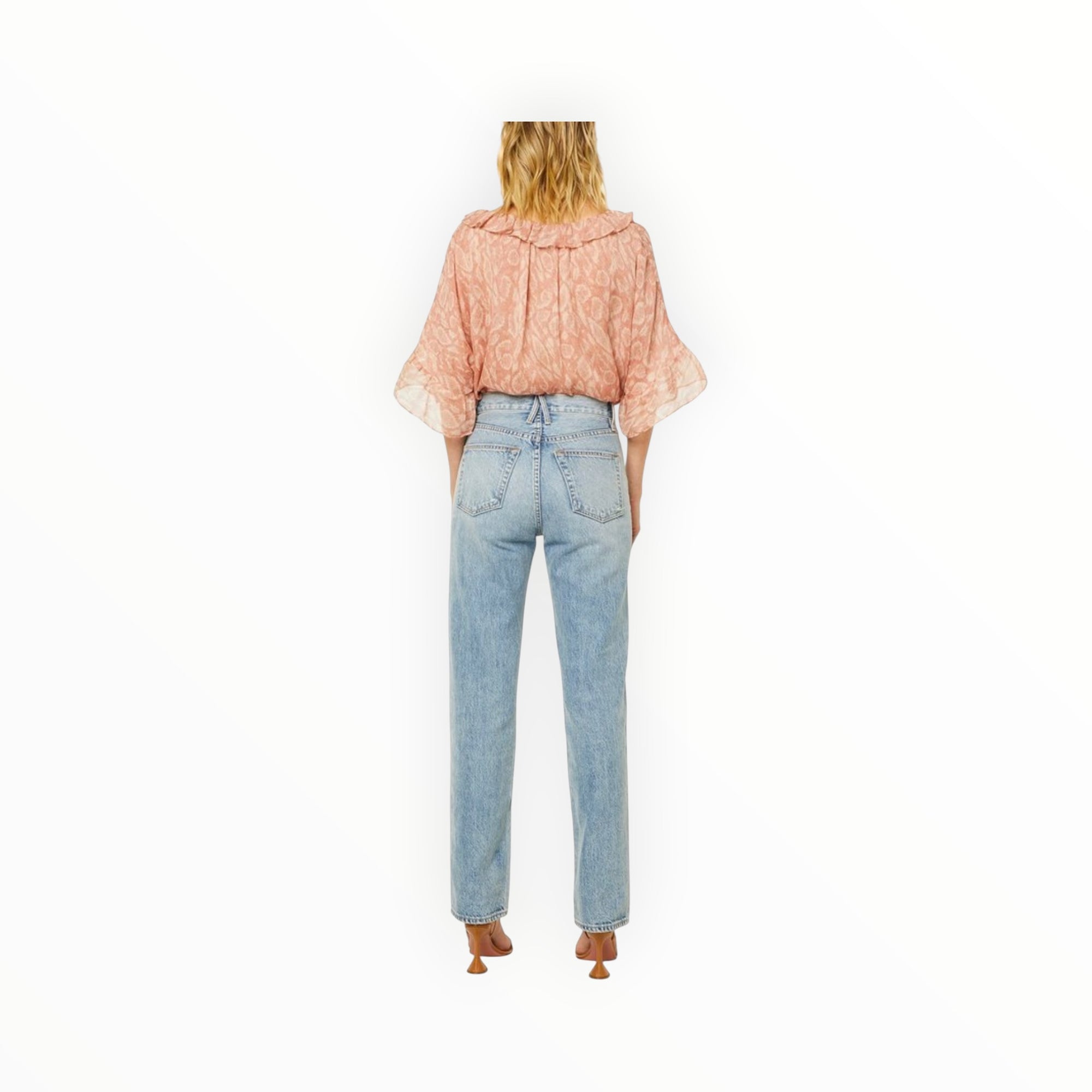 MISA Lindsay Top - Dusty Rose Python