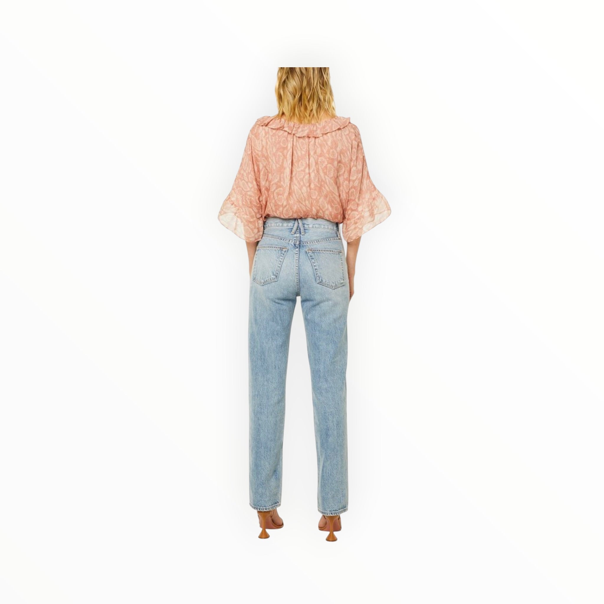 MISA Lindsay Top - Dusty Rose Python