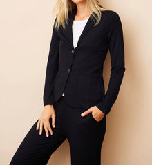 Majestic Filatures Soft Touch Two Button Blazer - Noir