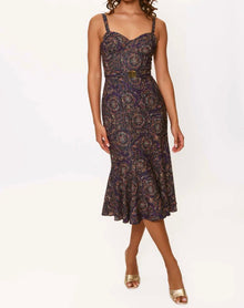 Hutch Lydia Dress - Navy Multi Speckled Swirls
