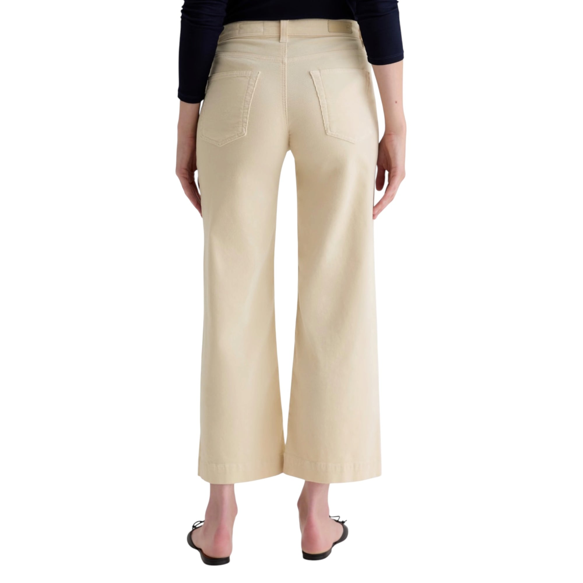 Saige Wide Leg Crop Corduroy Pant - Opal Stone