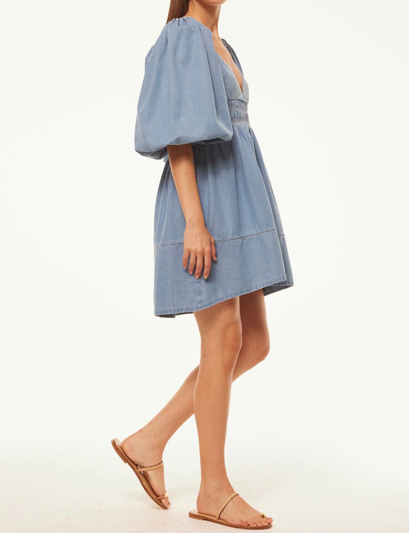 MISA Aryn Dress - Blue Heavy Chambray