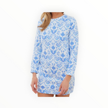 Sail To Sable Batik Print Long Sleeve Crew Neck Dress
