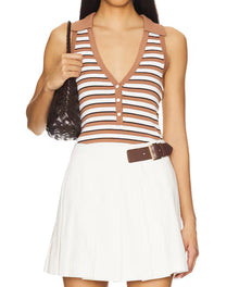 Cara Cara Redfield Top - Clay Multi Stripe