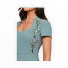 Kay Unger Fatima Gown - Cyan Blue