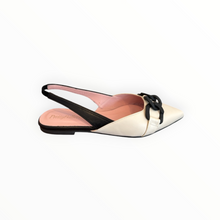 Pretty Ballerinas Ella Slingback Flat - White/Black