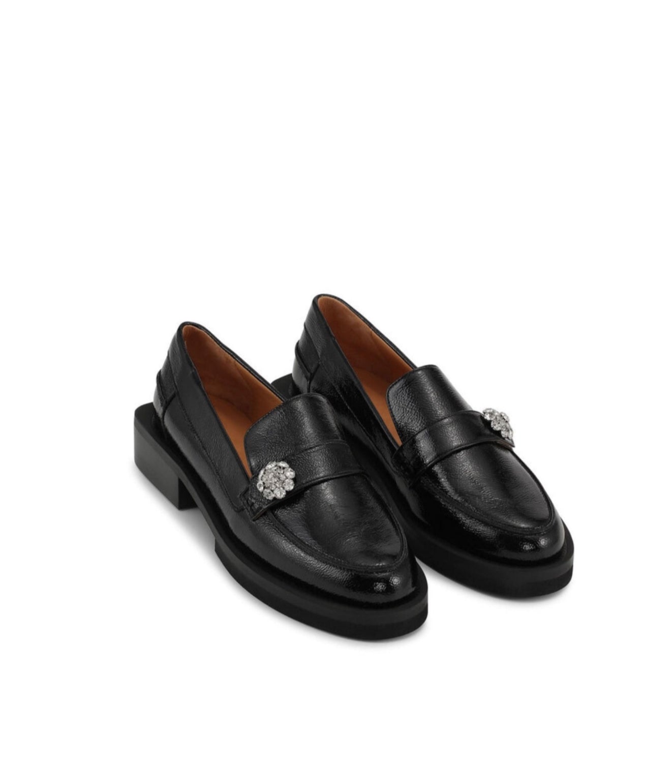 GANNI Jewel Moccasins - Black