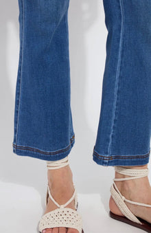 Lyssé Jade Stretch Tencel Flare Pant - Mid Wash