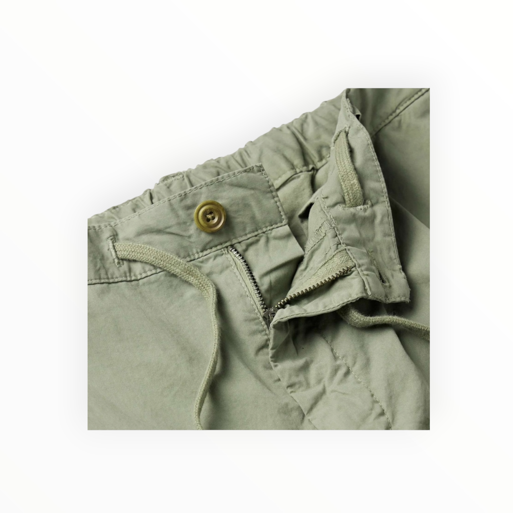 Hartford Tanker Drawstring Trousers - Army Green