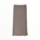 White + Warren Metallic Shine Ribbed Skirt - Mauve Shine