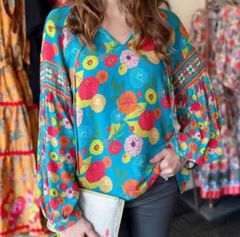 Emily Lovelock Emma Blouse - Blue
